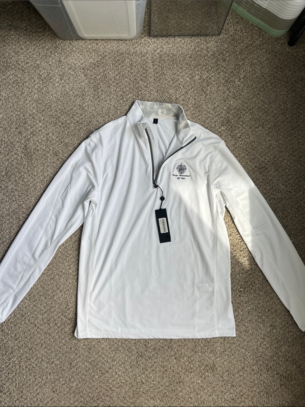 Greyson White Quarter-Zip Performance Shirt Jacket